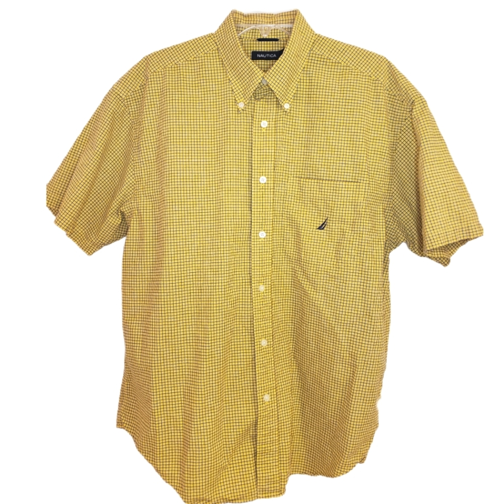 Nautica Men's Classic Short Sleeve Shirt Yellow